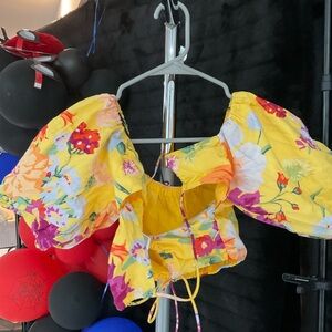 Floral Yellow Women's Top